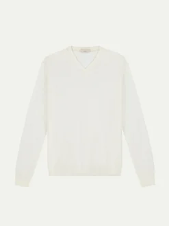 Extrafine Merino V-Neck Ivory
