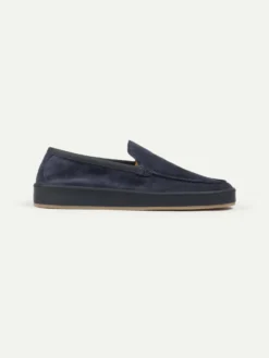Steel Blue Voyager Loafer -Velora Fashion Aurelien voyager slip on leather softey suede steel blue men 4 scaled