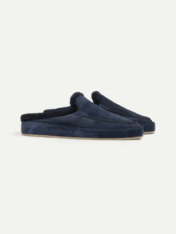 Navy Fur Voyager Slipper