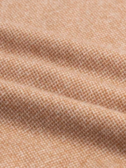 Caramel Jacquard Zipper Sweater -Velora Fashion Aurelien waffle cashmere zipper sweater caramel3 1