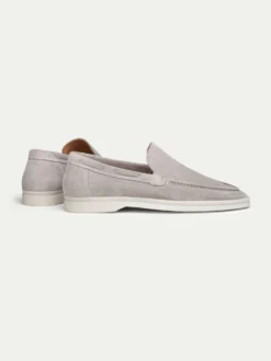 Lady Light Grey Yacht Loafers 9 Lady Light Grey Yacht Loafers -Velora Fashion Aurelien yacht loafer slip on suede light grey women 3 scaled