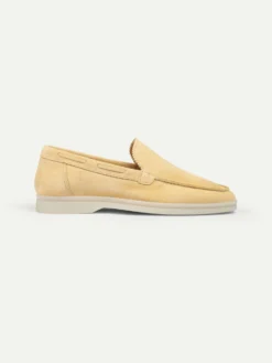Lady Light Yellow Yacht Loafers 9 Lady Light Yellow Yacht Loafers -Velora Fashion Aurelien yacht loafer slip on suede light yellow women 4 scaled