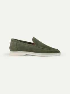 Lady Green Yacht Loafers -Velora Fashion Aurelien yacht loafer suede green women 4 scaled