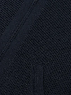 Navy Voyager Rib Vest -Velora Fashion Aurelien zipper sweater cashwool merino voyager navy4 scaled