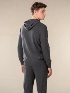 Dark Grey Zipper Vest -Velora Fashion Aurelien zipper vest cashmere dark grey men 9