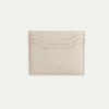 Beige Grained Leather Cardholder -Velora Fashion BEIGE AURELIEN LEATHER GOODS CARDHOLDER1 H