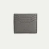 Grey Grained Leather Cardholder -Velora Fashion GREY AURELIEN LEATHER GOODS CARDHOLDER1 H