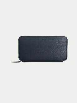 Navy Zipper Wallet