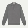 Extrafine Merino Polo Dark Grey 2 Extrafine Merino Polo Dark Grey -Velora Fashion UntitlAurelien polo longsleeve dark grey cashwool merino 1