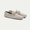Light Grey Suede Driving Shoes