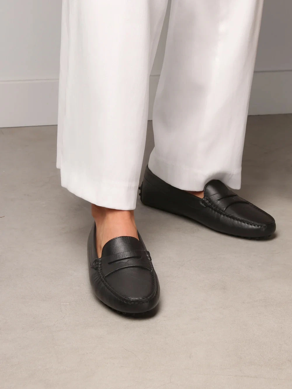 Black Leather Driving Shoes 4 Black Leather Driving Shoes - Image 2