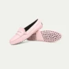Pink Leather Driving Shoes -Velora Fashion aurelien drivingshoes driving shoes mocassins women dames leather pink1