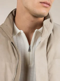 Light Beige Suede AUR1 Body Warmer -Velora Fashion aurelien body warmer jacket cashmere suede beige11