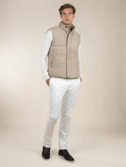 Light Beige Suede AUR1 Body Warmer -Velora Fashion aurelien body warmer jacket cashmere suede beige13 58514327 fd54 4b52 8c93 182e3c599caa