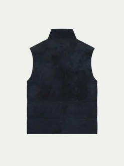Navy Suede AUR1 Body Warmer -Velora Fashion aurelien body warmer jacket cashmere suede navy2