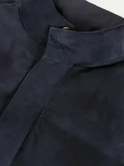 Navy Suede AUR1 Body Warmer -Velora Fashion aurelien body warmer jacket cashmere suede navy3