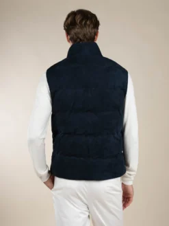 Navy Suede AUR1 Body Warmer -Velora Fashion aurelien body warmer jacket cashmere suede navy32 scaled