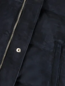 Navy Suede AUR1 Body Warmer -Velora Fashion aurelien body warmer jacket cashmere suede navy4