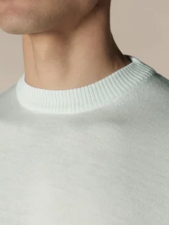 Light Aqua Two Tone City Crew -Velora Fashion aurelien city crewneck two tone rib light aqua men 12 scaled