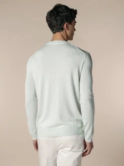 Light Aqua Two Tone City Crew -Velora Fashion aurelien city crewneck two tone rib light aqua men 13 scaled