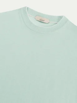 Light Aqua Two Tone City Crew -Velora Fashion aurelien city crewneck two tone rib light aqua men 2 2