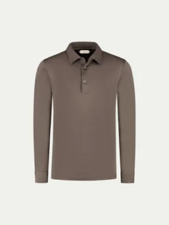 AUR1 Longsleeve Polo Ash Grey