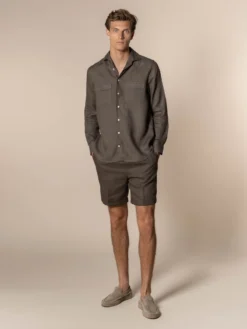 Ash Grey Linen Seaside Shorts -Velora Fashion aurelien linen seaside shorts ash grey12 scaled