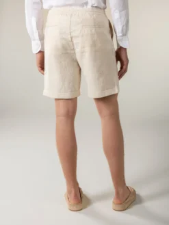 Beige Linen Seaside Shorts 11 Beige Linen Seaside Shorts -Velora Fashion aurelien linen seaside shorts beige3