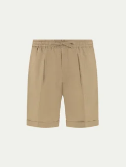 Dark Taupe Linen Seaside Shorts