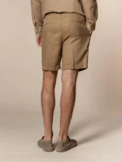 Dark Taupe Linen Seaside Shorts 12 Dark Taupe Linen Seaside Shorts -Velora Fashion aurelien linen seaside shorts darktaupe14 scaled