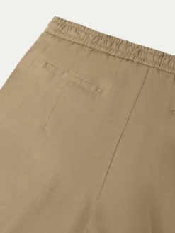 Dark Taupe Linen Seaside Shorts 10 Dark Taupe Linen Seaside Shorts -Velora Fashion aurelien linen seaside shorts darktaupe2 2