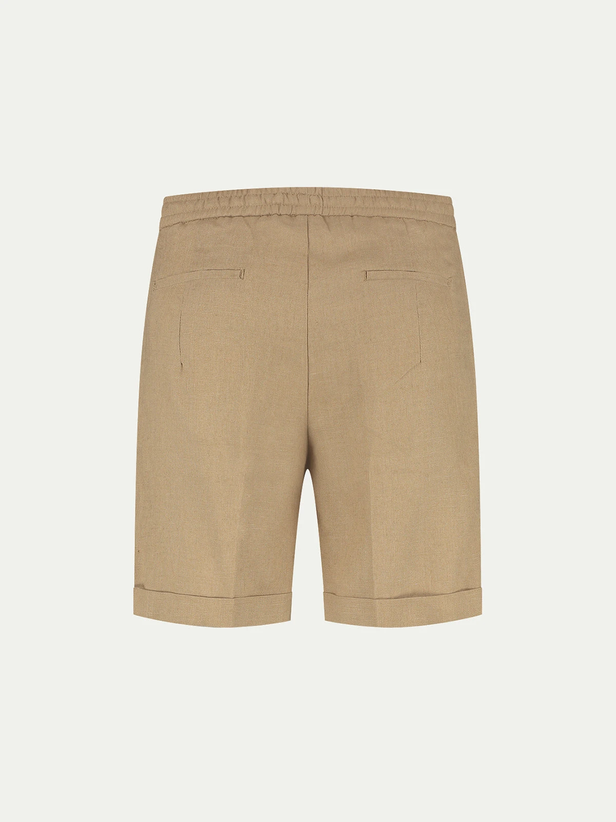 Dark Taupe Linen Seaside Shorts 6 Dark Taupe Linen Seaside Shorts - Image 4