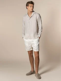 Ecru Linen Seaside Shorts -Velora Fashion aurelien linen seaside shorts ecru41 scaled