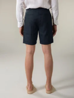 Navy Linen Seaside Shorts -Velora Fashion aurelien linen seaside shorts navy3 2d3c3b2a 0f8b 4ee3 b89a bf639a344e3a