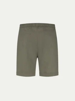 Olive Linen Seaside Shorts -Velora Fashion aurelien linen seaside shorts olive2