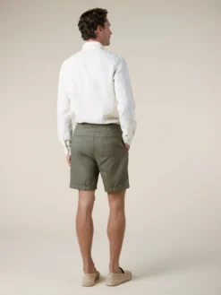 Olive Linen Seaside Shorts -Velora Fashion aurelien linen seaside shorts olive men 12 0e685a60 cb59 4b95 a34d cfc2bc8fd62e