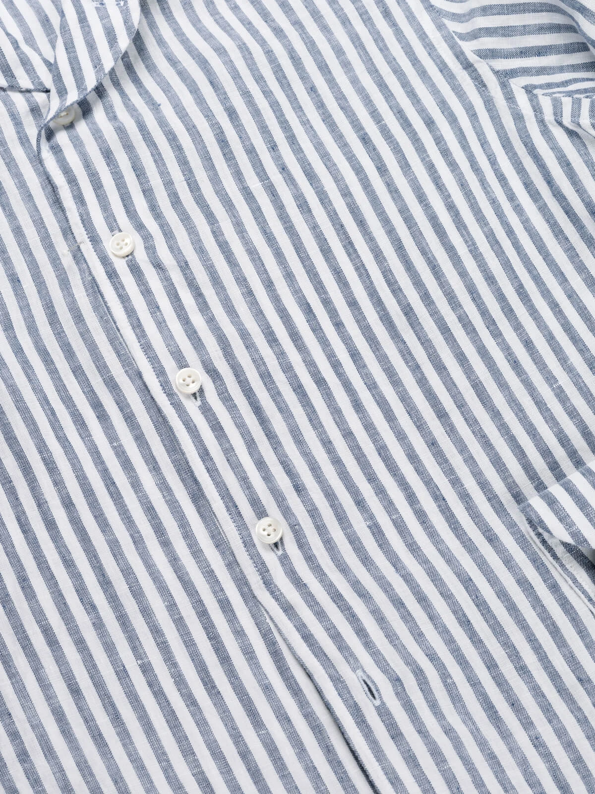Navy Stripe Linen Seaside Shirt 8 Navy Stripe Linen Seaside Shirt - Image 6