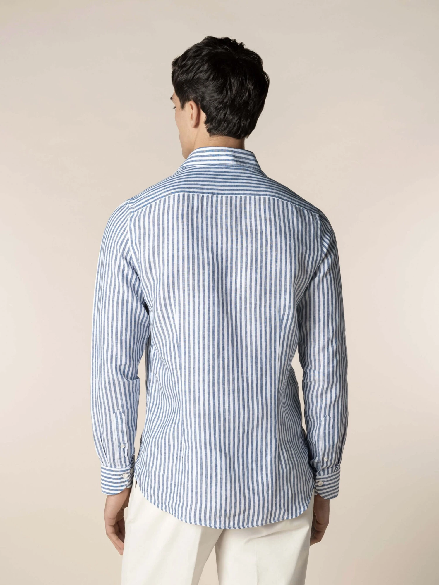 Navy Stripe Linen Seaside Shirt 7 Navy Stripe Linen Seaside Shirt - Image 5