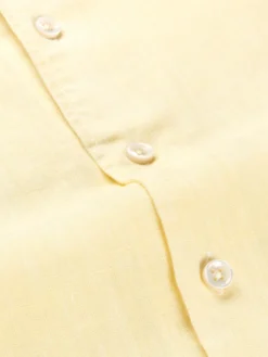 Light Yellow Linen Seaside Shirt -Velora Fashion aurelien linen shirt overhemd linnen heren light yellow 3