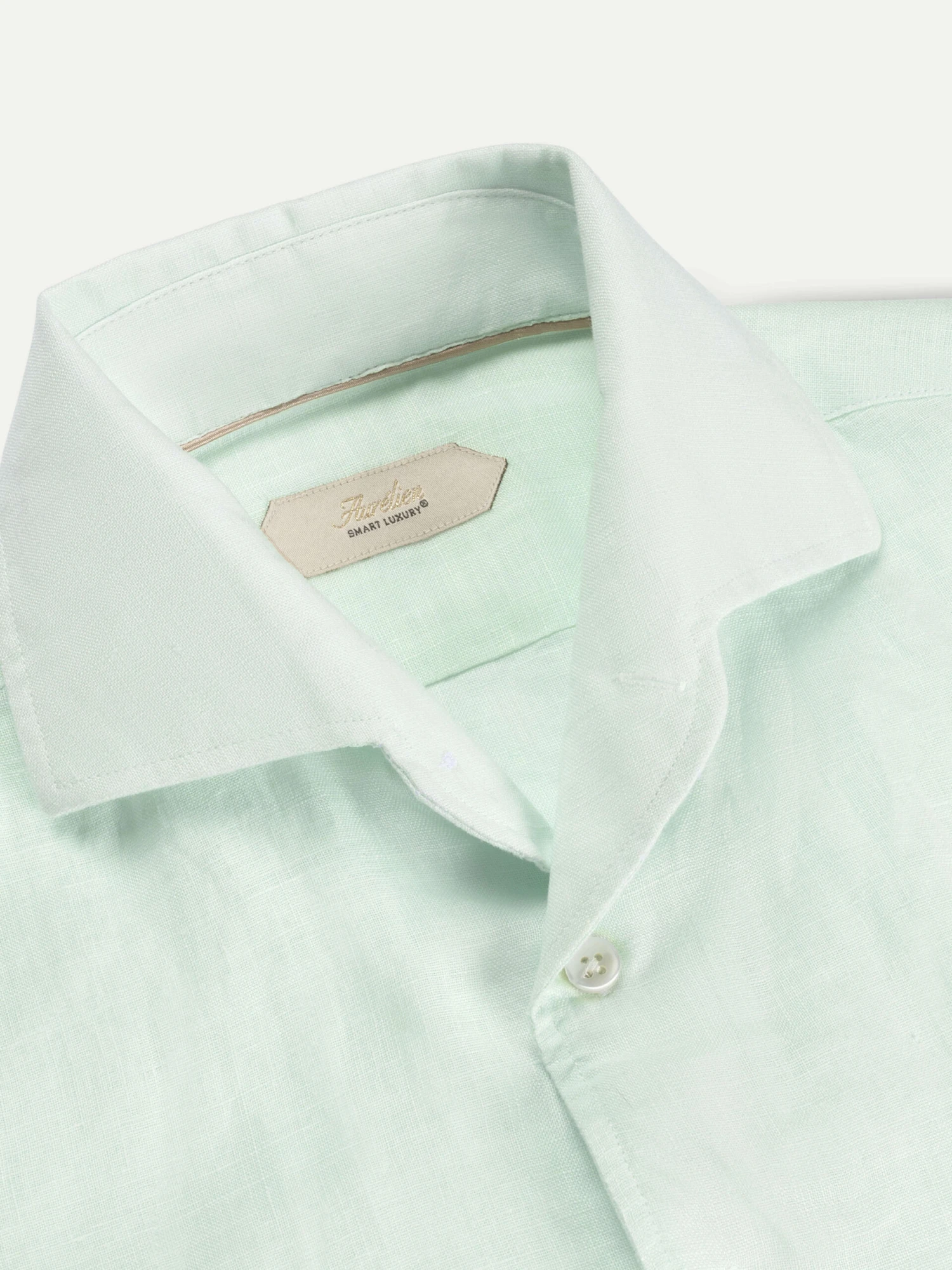 Light Aqua Linen Seaside Shirt 5 Light Aqua Linen Seaside Shirt - Image 3