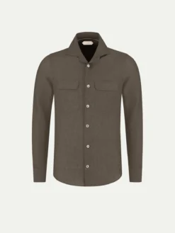Ash Grey Linen Pocket Shirt