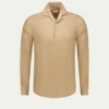 Nut Linen Pop-over Shirt -Velora Fashion aurelien linen shirt overhemd linnen pop over men heren nut1