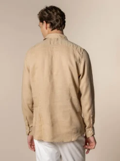 Nut Linen Pop-over Shirt -Velora Fashion aurelien linen shirt overhemd linnen pop over men heren nut13 scaled