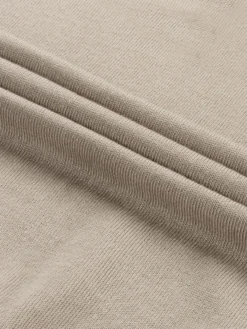 Buttonless AUR1 Polo Greige -Velora Fashion aurelien polo shirt buttonless rib greige men 2 scaled