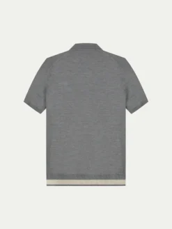 Buttonless AUR1 Polo Dark Grey -Velora Fashion aurelien polo shirt buttonless rib grey men 3 scaled