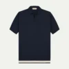 Buttonless AUR1 Polo Navy -Velora Fashion aurelien polo shirt buttonless rib navy men 1 scaled