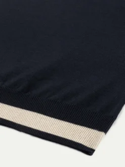 Buttonless AUR1 Polo Navy -Velora Fashion aurelien polo shirt buttonless rib navy men 4 scaled