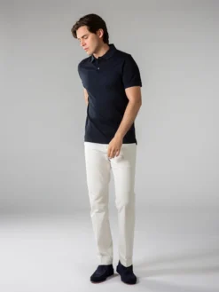 Navy Polo Shirt -Velora Fashion aurelien polo shirt men egyptian cotton heren katoen navy3