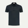 Navy Linen Polo Shirt