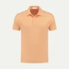 Peach Linen Polo Shirt